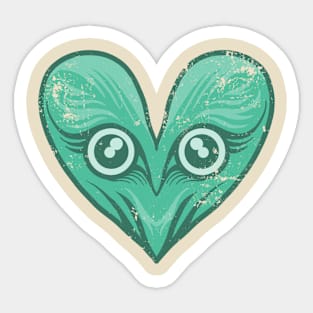 Owl love valentine - vintage style Sticker